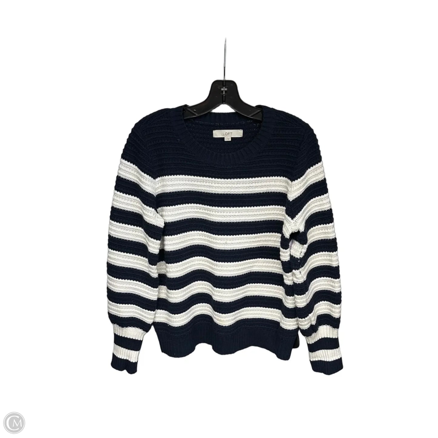 Sweater By Loft In Striped Pattern, Size: M