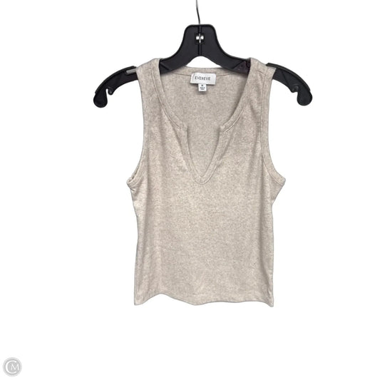 Top Sleeveless By Evereve In Beige, Size: M