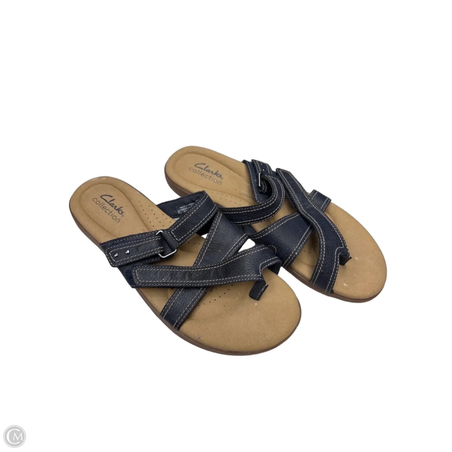 Sandals Flats By Clarks In Blue, Size: 8