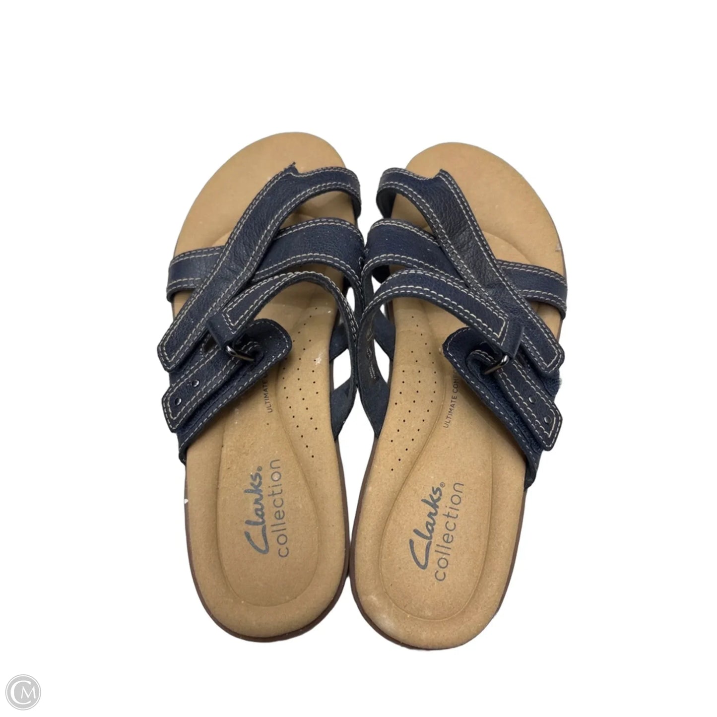 Sandals Flats By Clarks In Blue, Size: 8
