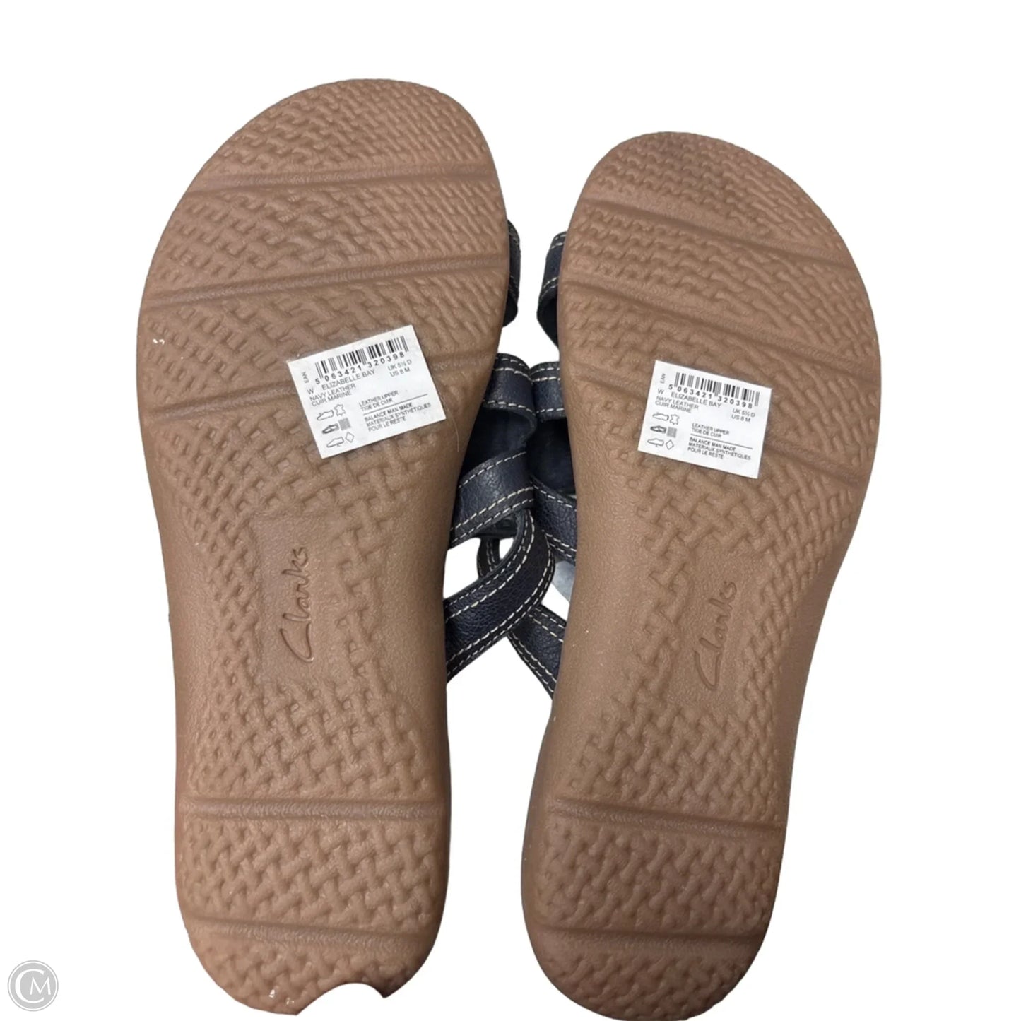 Sandals Flats By Clarks In Blue, Size: 8