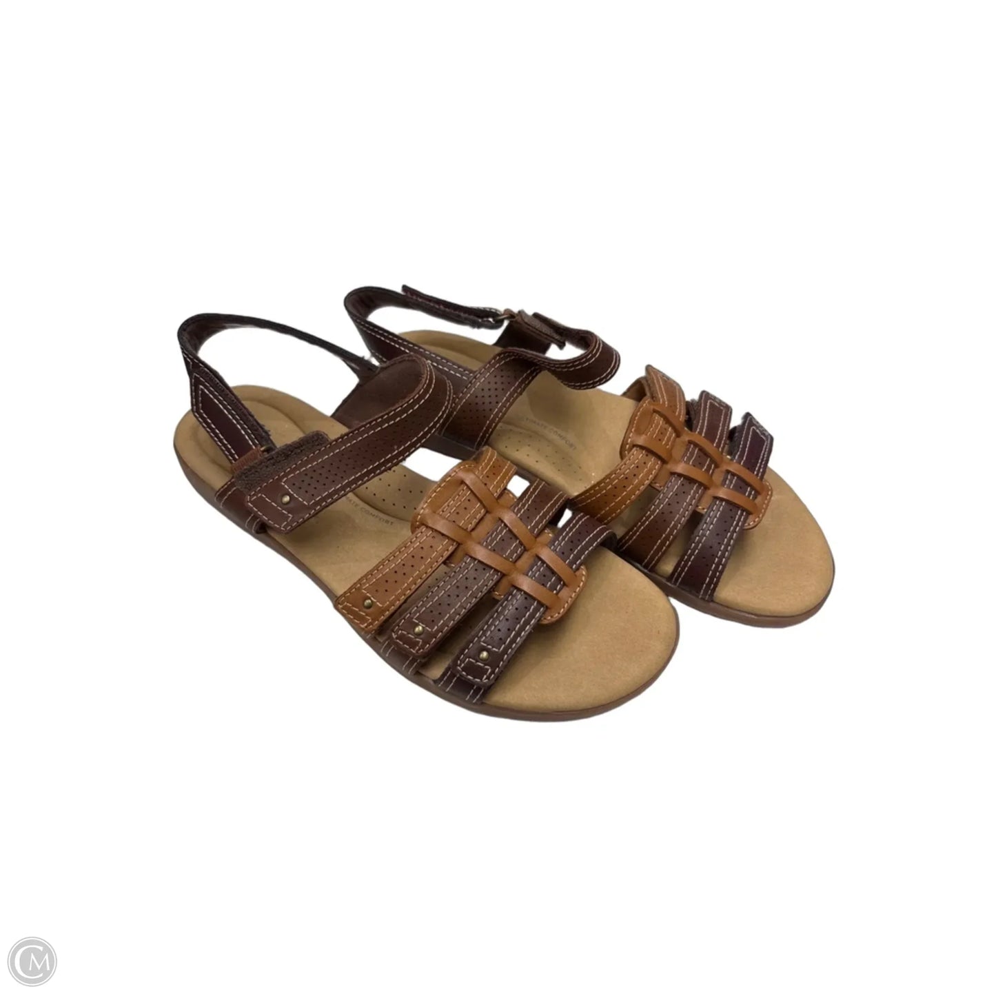 Sandals Flats By Clarks In Brown, Size: 8
