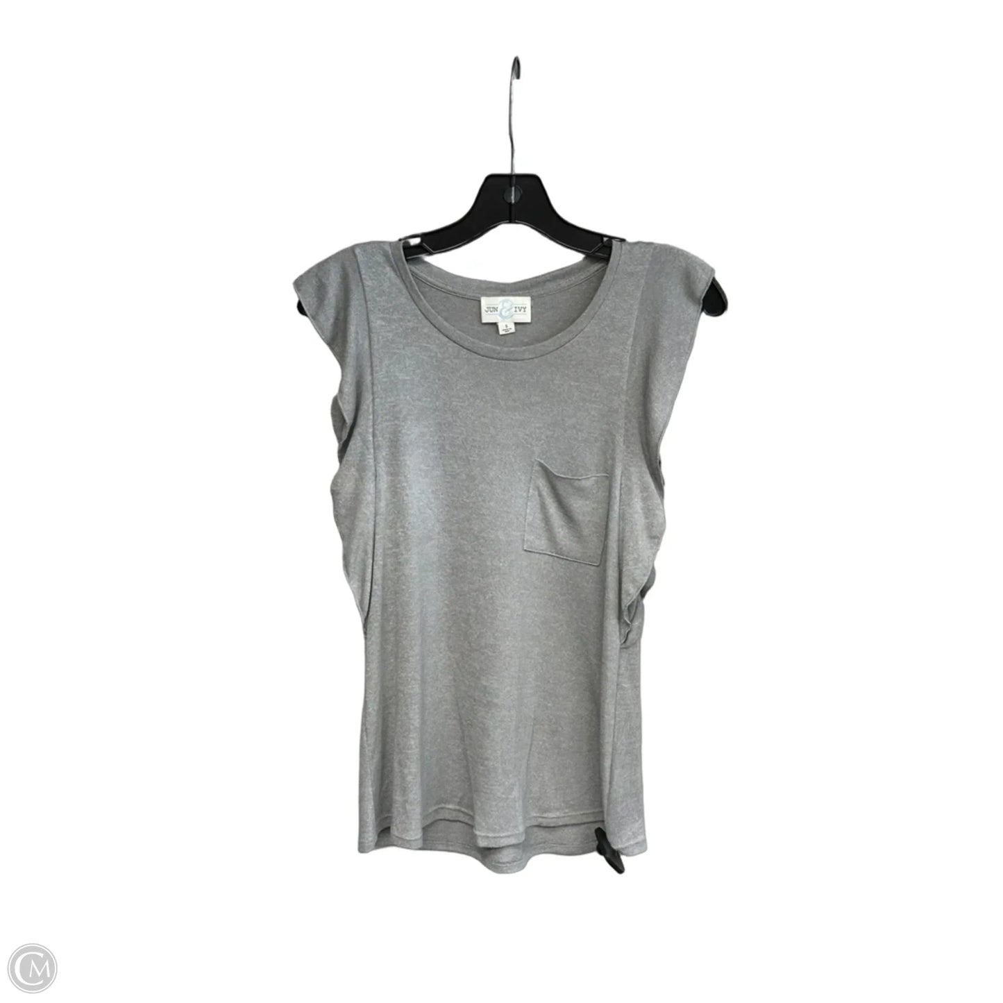 Top Short Sleeve By Jun & Ivy In Grey, Size: S
