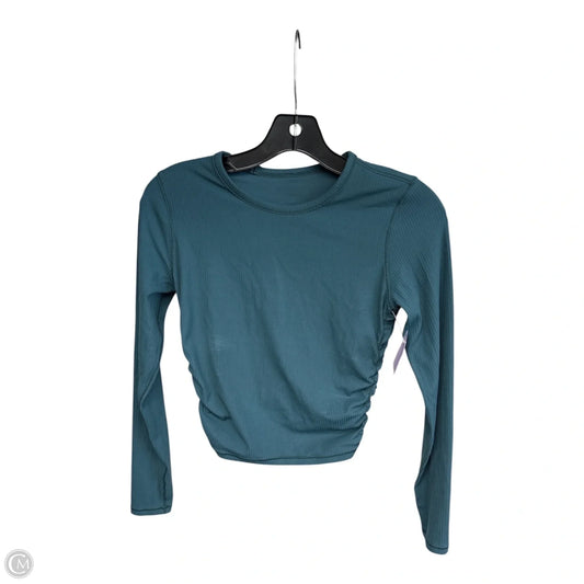 Athletic Top Long Sleeve Crewneck By Lululemon In Teal, Size: Xs