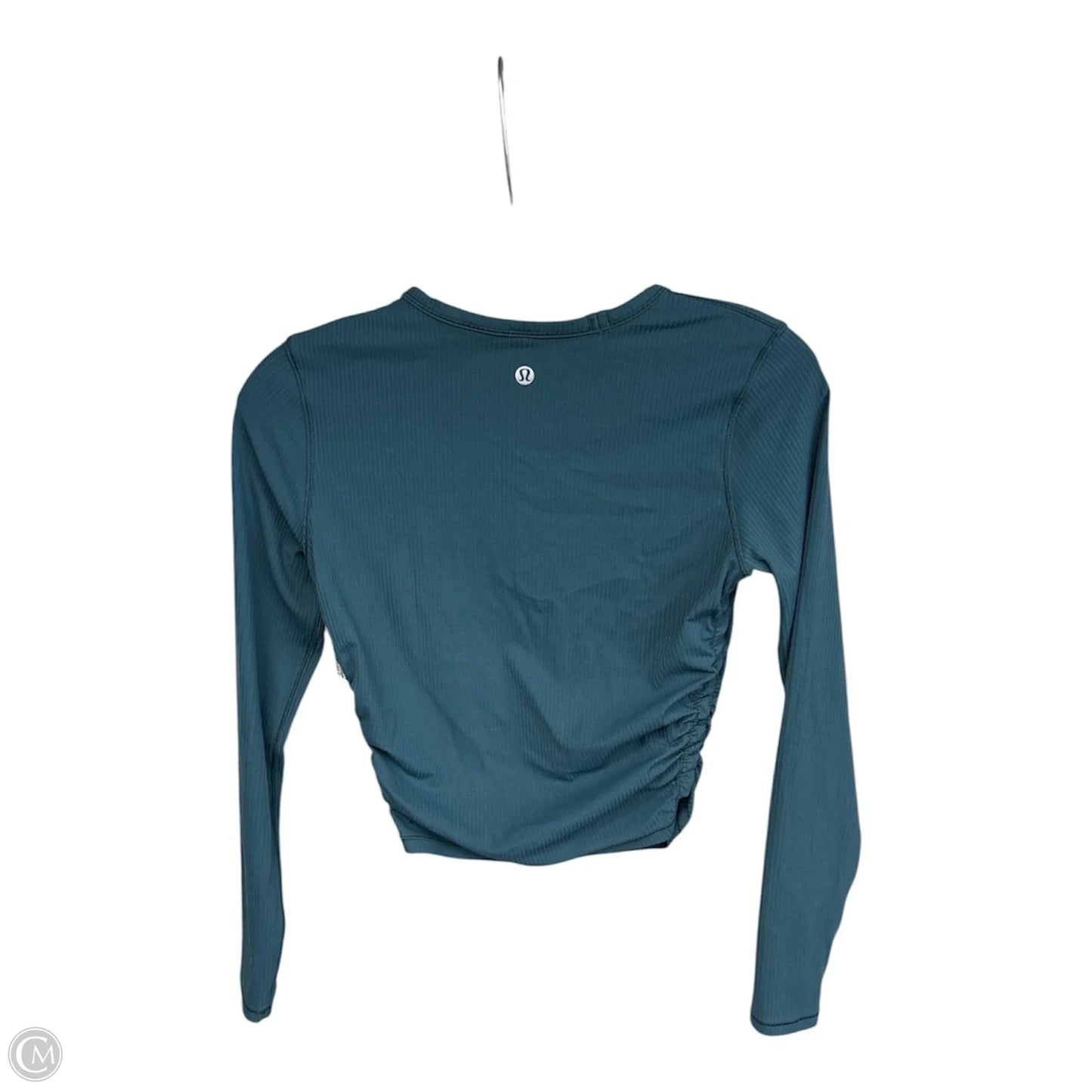 Athletic Top Long Sleeve Crewneck By Lululemon In Teal, Size: Xs