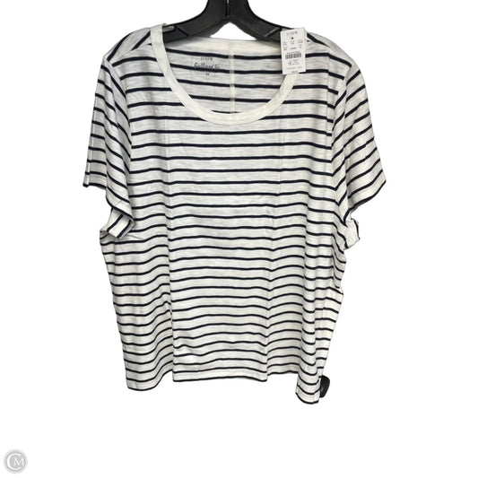 Top Short Sleeve By J. Crew In Striped Pattern, Size: 3x