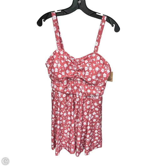 Swimsuit By Bloomchic In Pink & White, Size: Xl