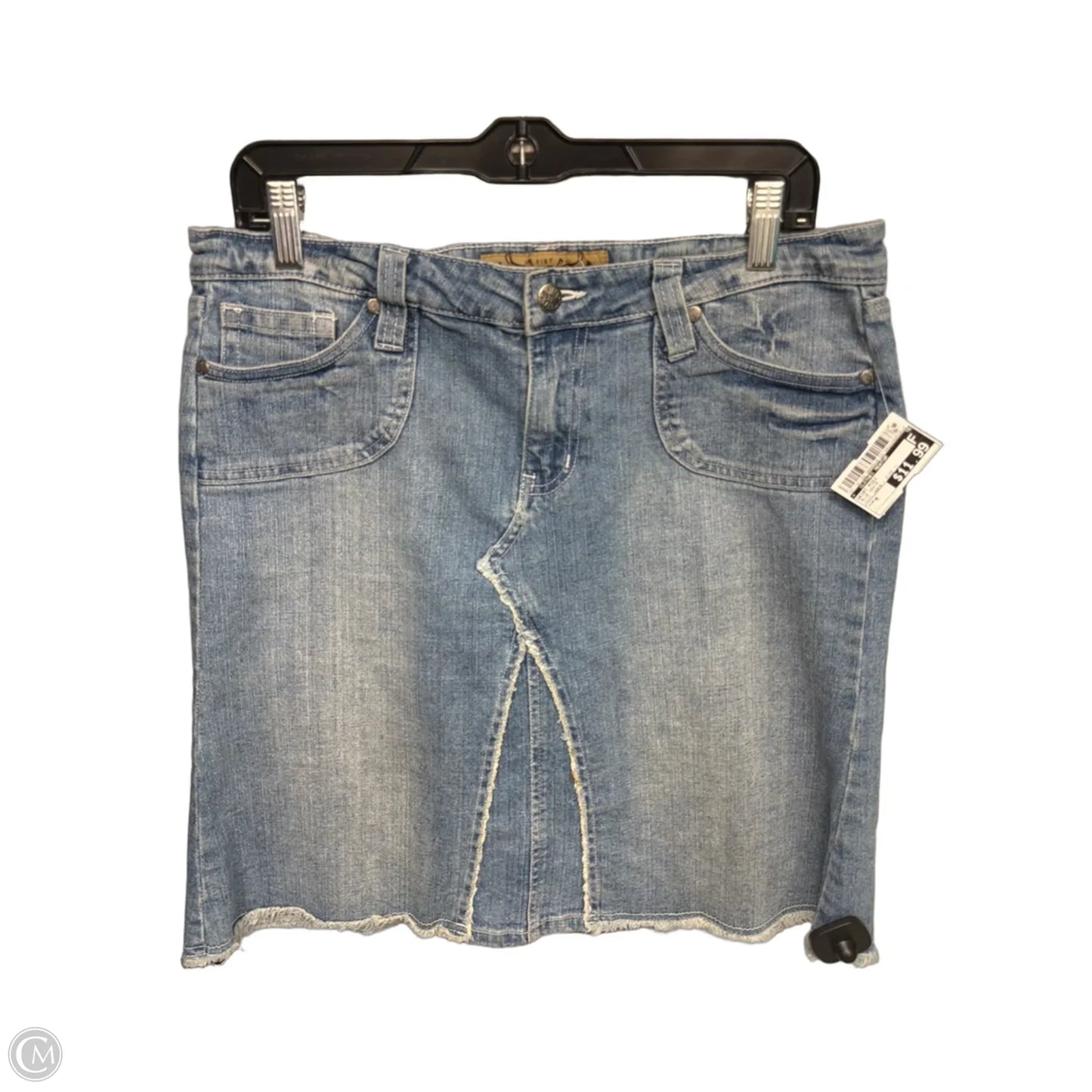Skirt Midi By Clothes Mentor In Blue Denim, Size: M