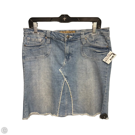 Skirt Midi By Clothes Mentor In Blue Denim, Size: M