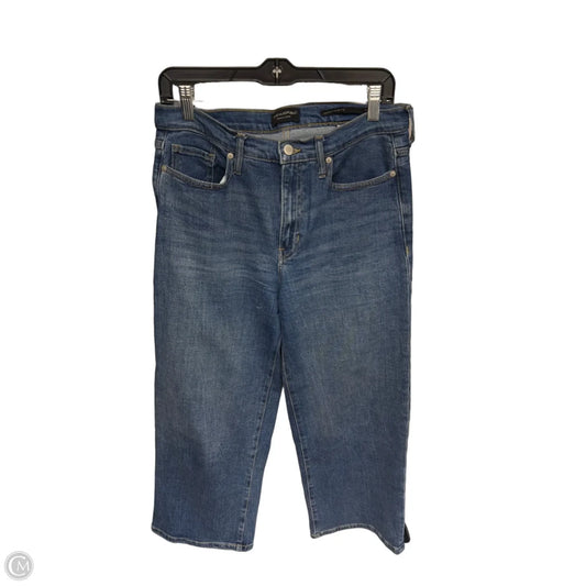 Jeans Straight By Banana Republic In Blue Denim, Size: 8