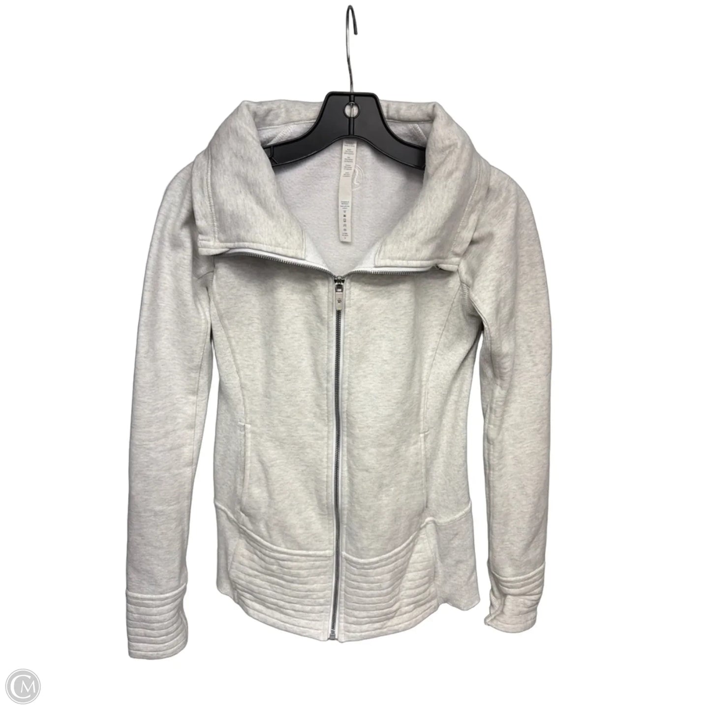 Athletic Jacket By Lululemon In Grey, Size: 4