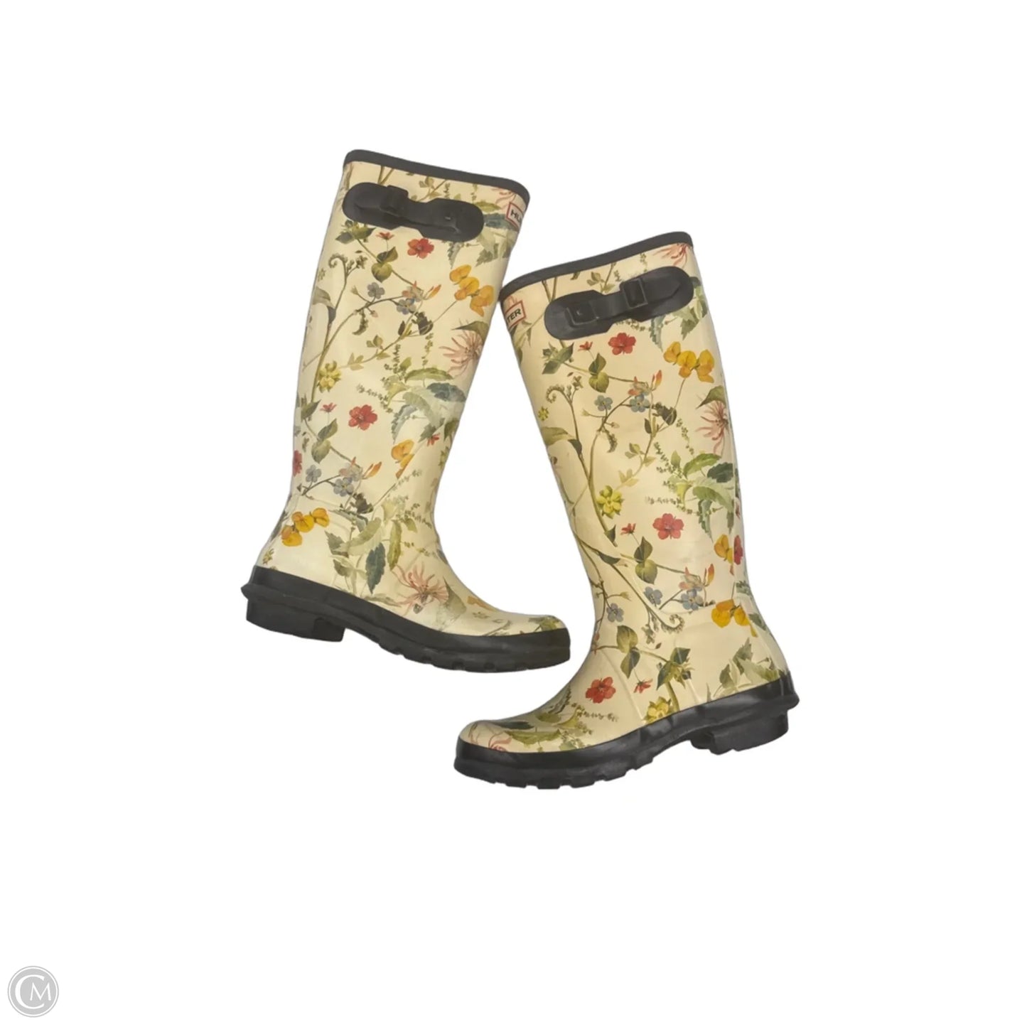 Boots Rain By Hunter In Floral Print, Size: