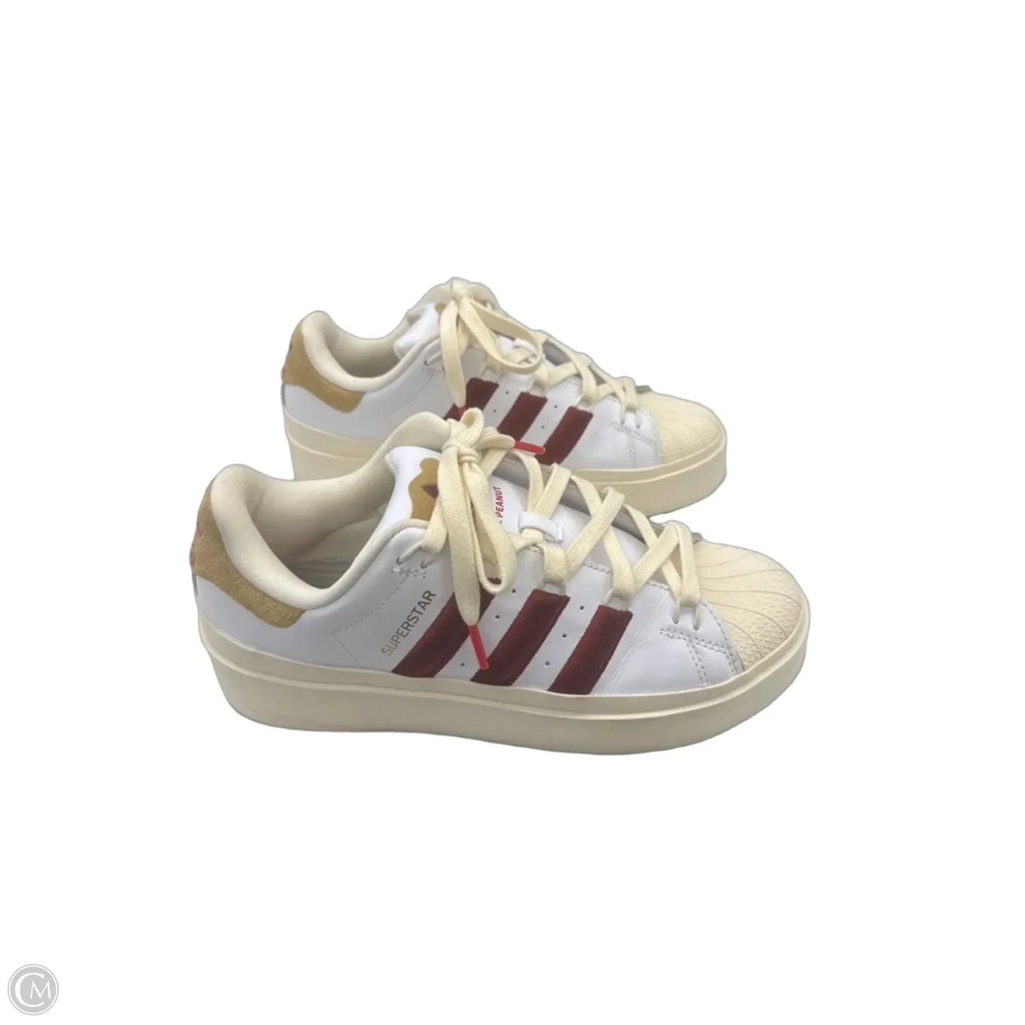 Shoes Sneakers By Adidas In Cream & Red, Size: 8.5