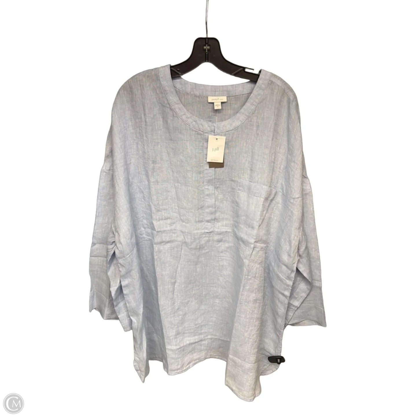 Tunic 3/4 Sleeve By Pure Jill In Blue, Size: 3x