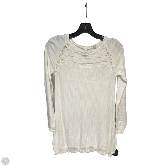 Top Long Sleeve By Knitted And Knotted In Cream, Size: Xs