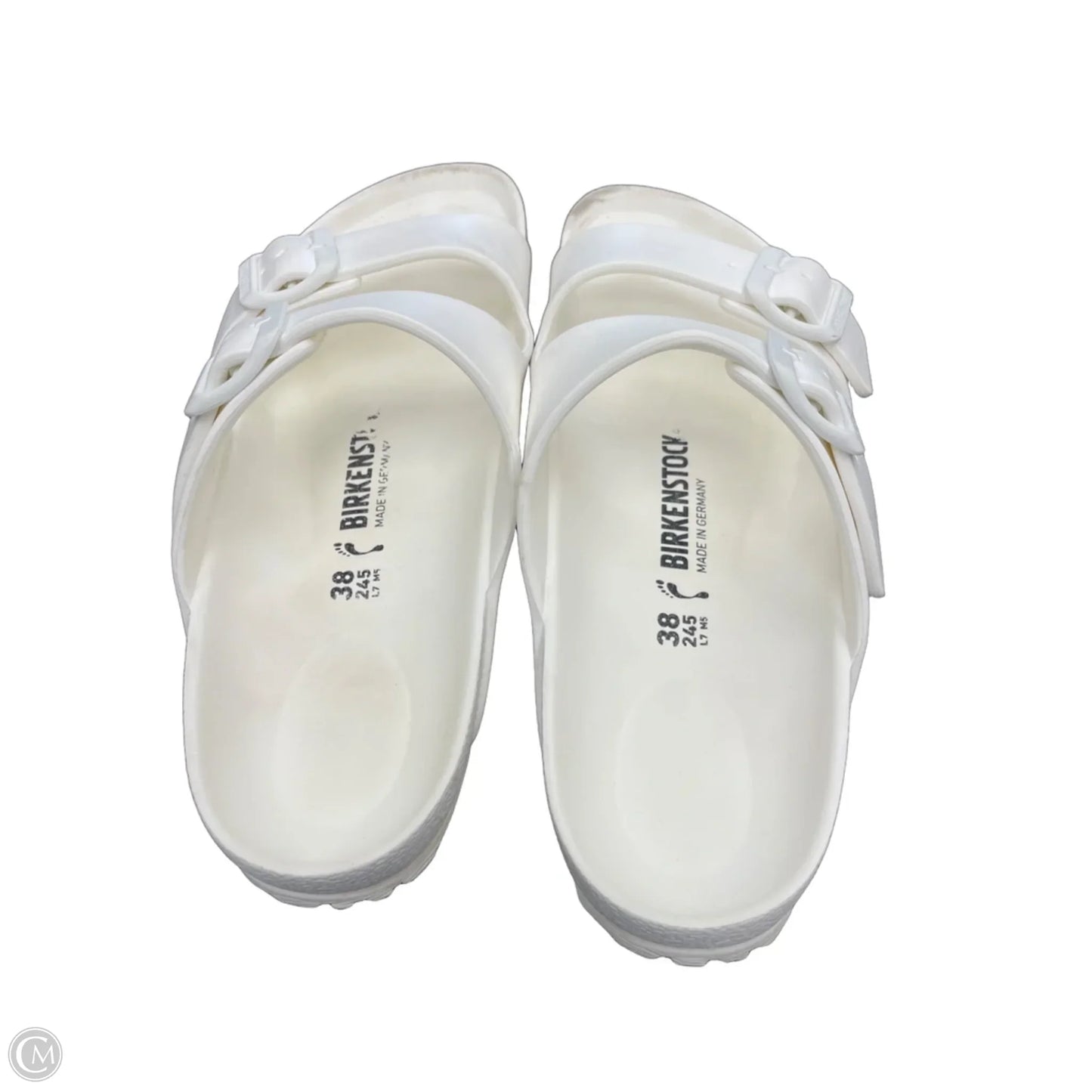 Sandals Flats By Birkenstock In White, Size: 7