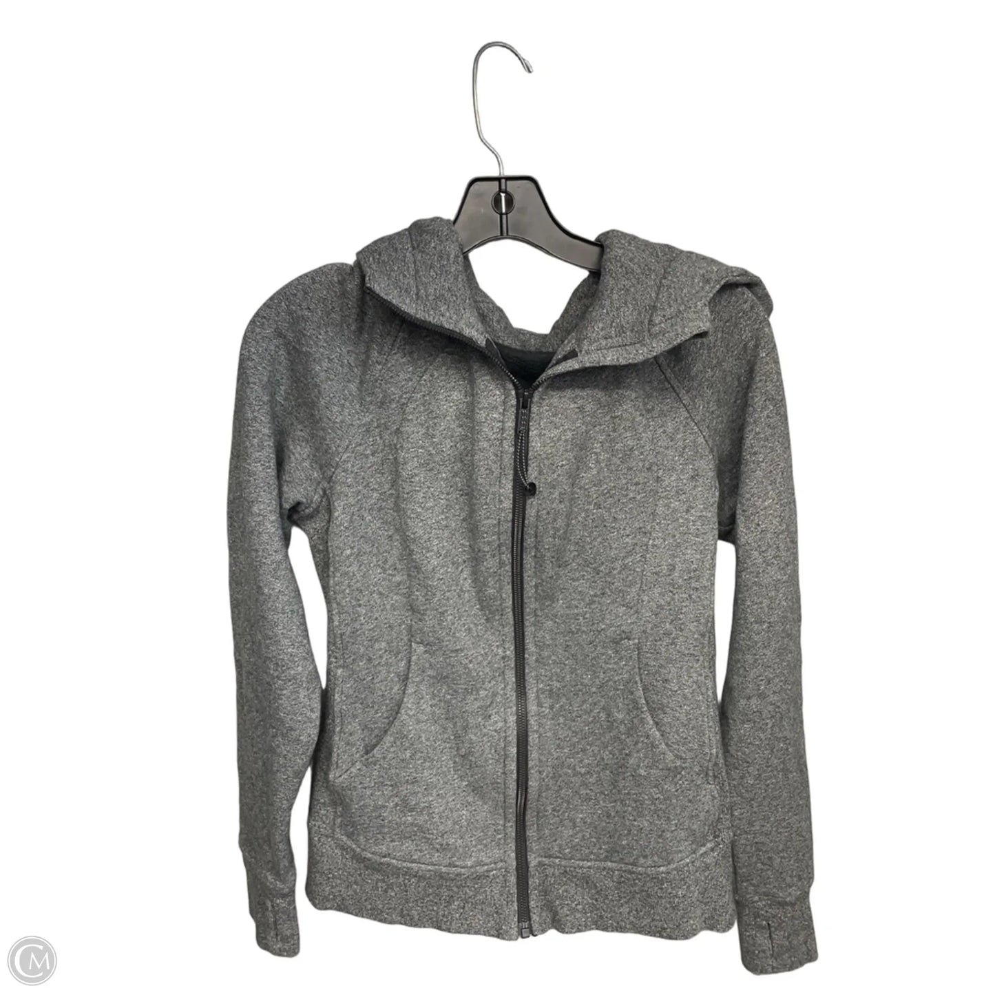 Athletic Jacket By Lululemon In Grey, Size: 6