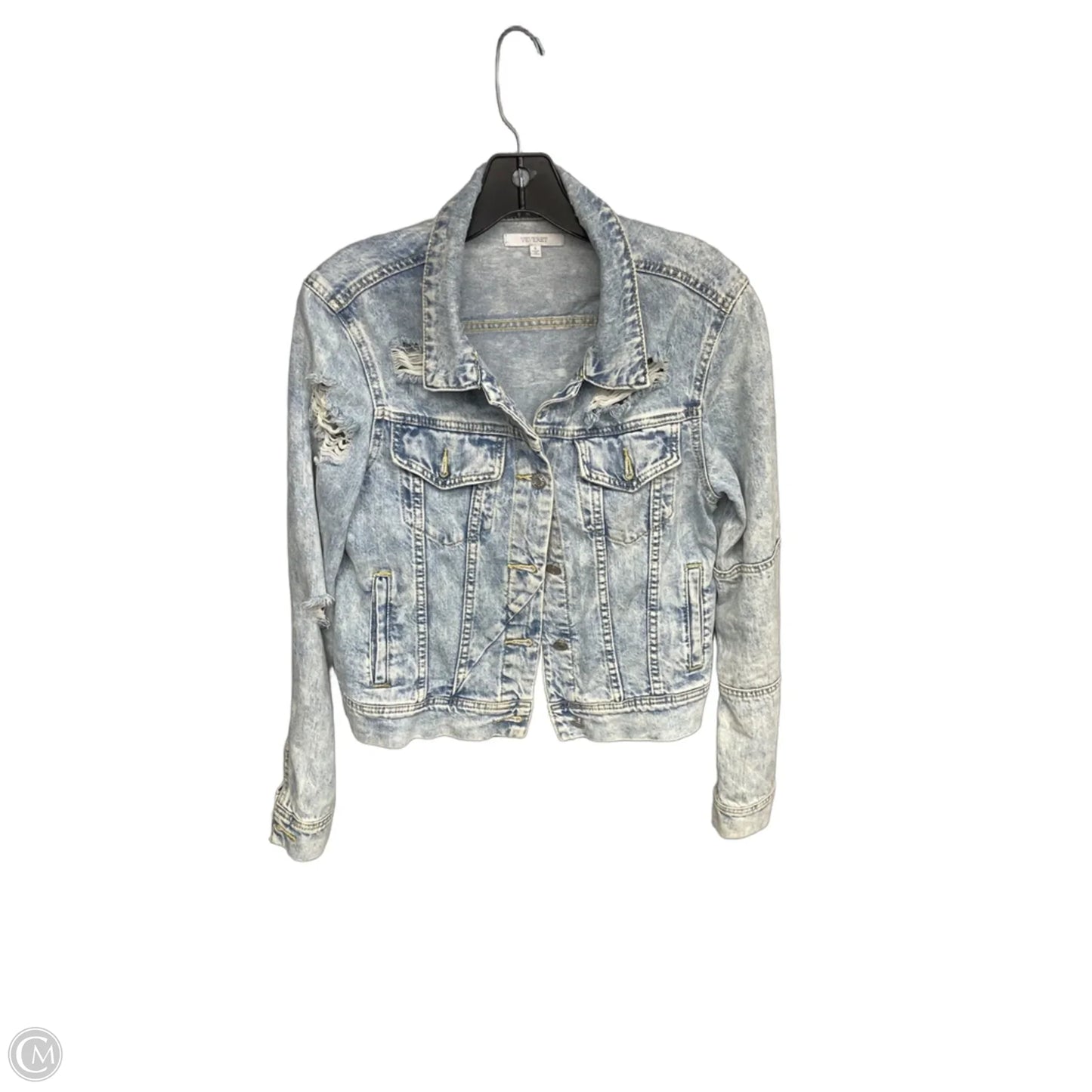 Jacket Denim By Veveret In Blue Denim, Size: S