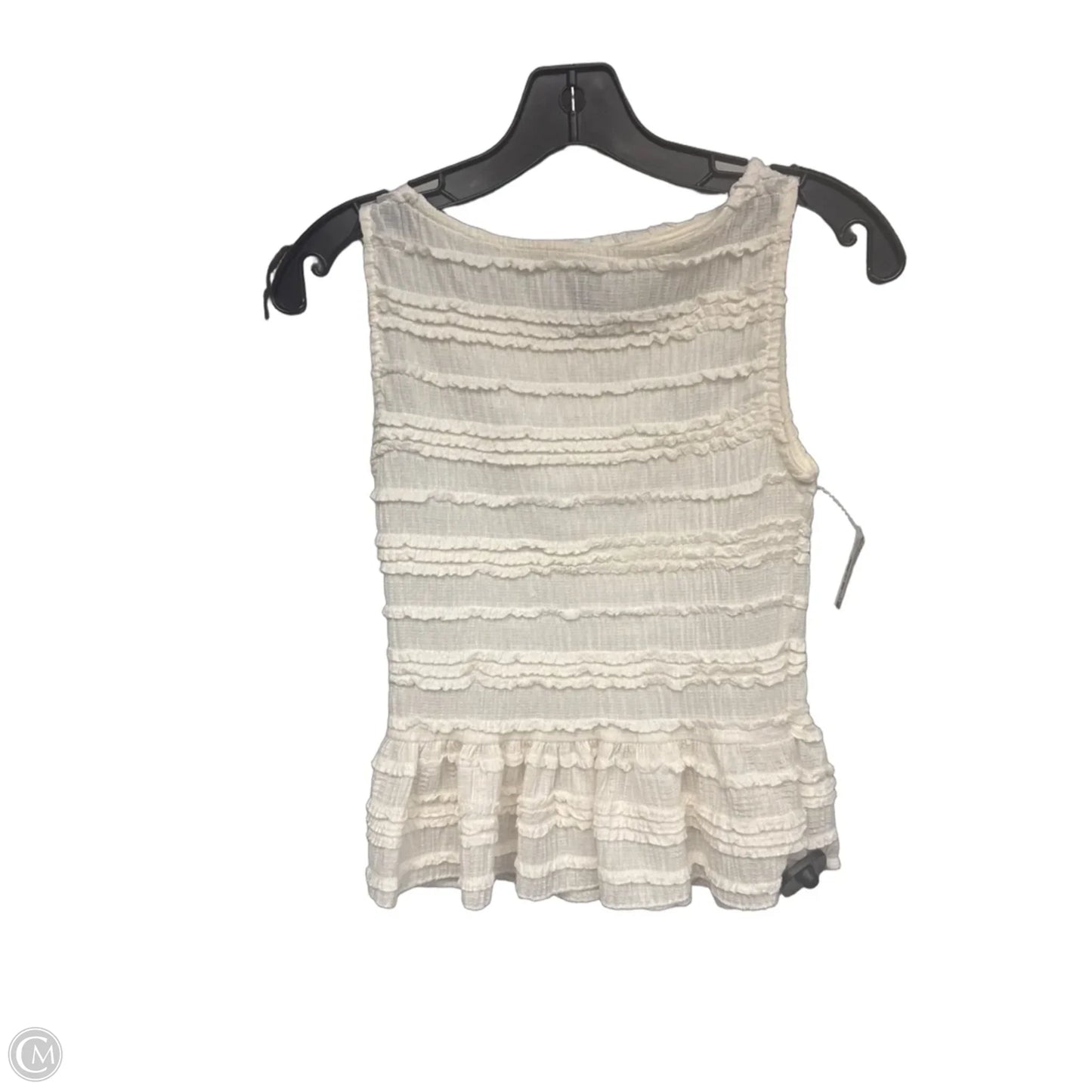 Top Sleeveless By Divided In Cream, Size: Xs