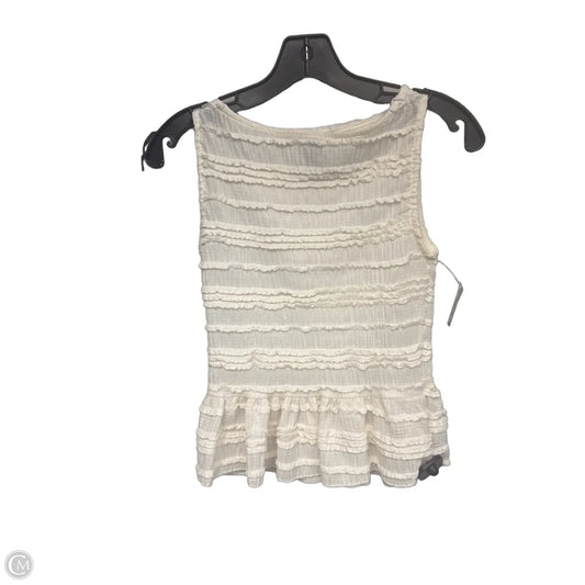 Top Sleeveless By Divided In Cream, Size: Xs