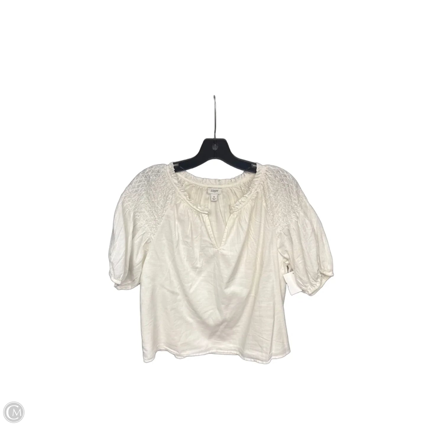 Top Short Sleeve By J. Crew In Cream, Size: S
