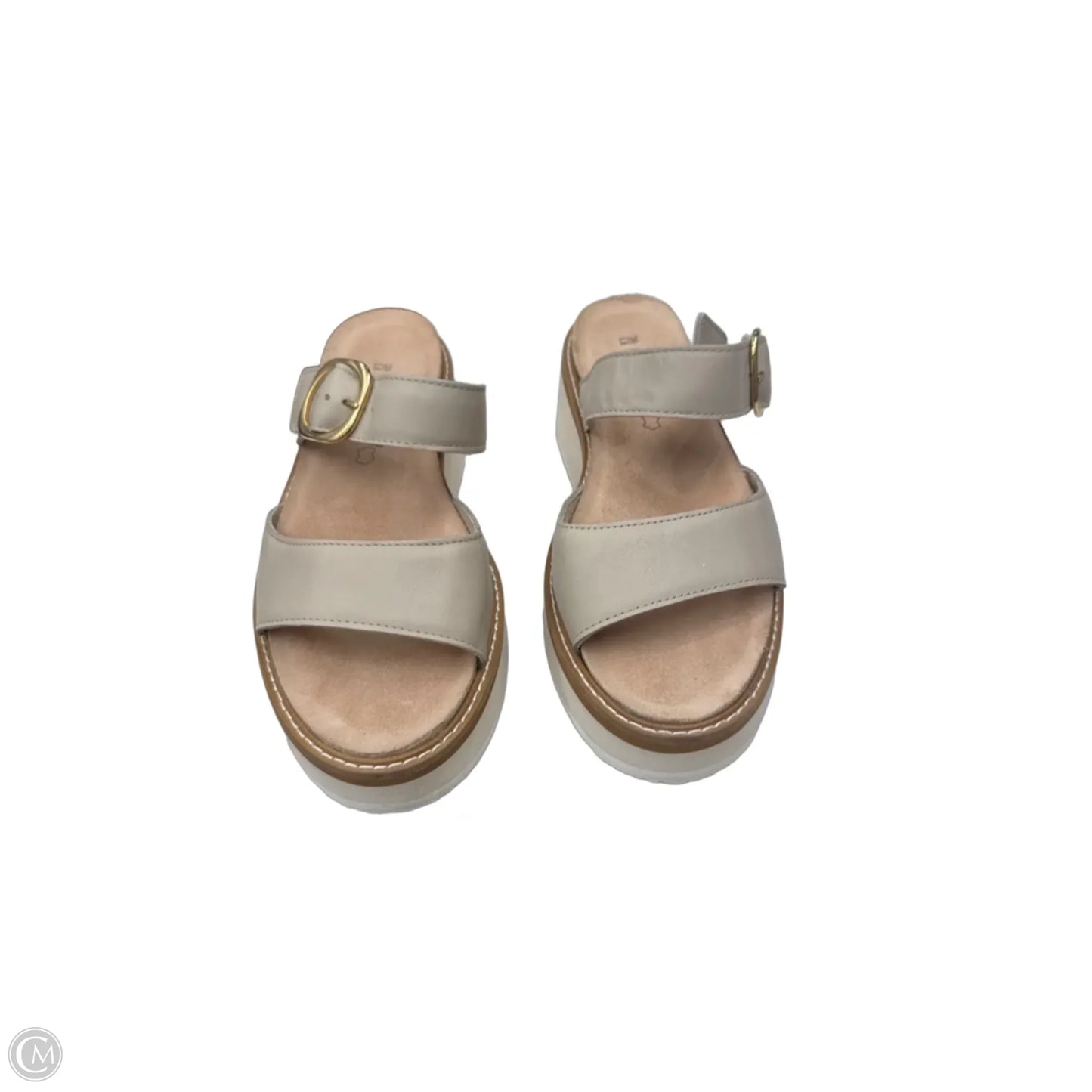 Sandals Heels Wedge By Naot In Beige, Size: 8
