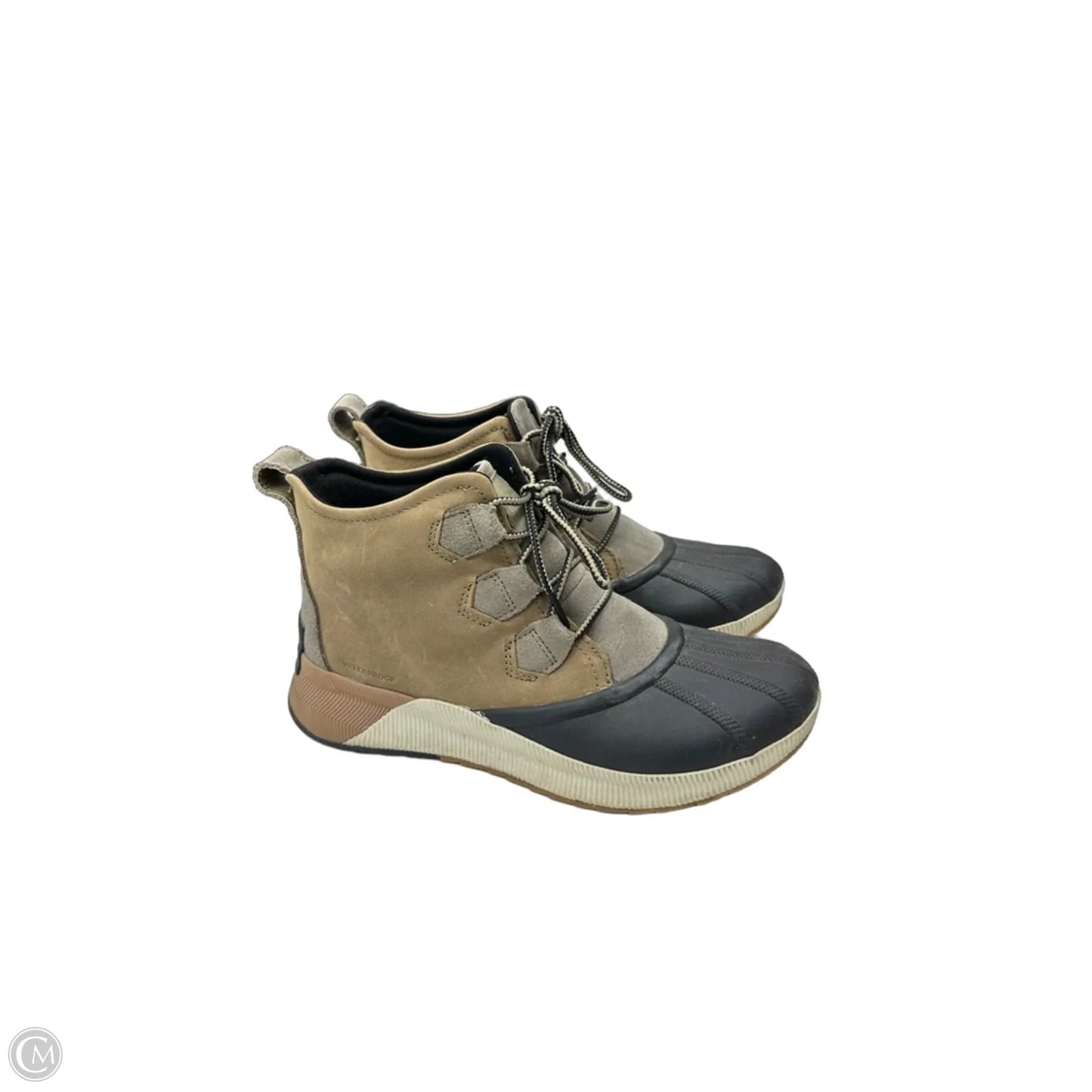 Boots Snow By Sorel In Black & Tan, Size: 10