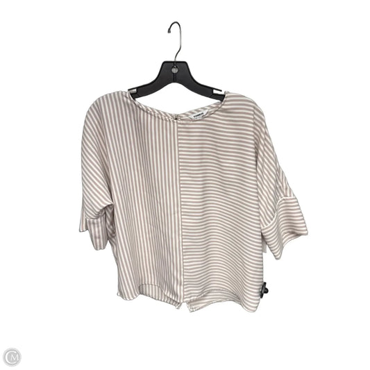 Top Short Sleeve By Express In Striped Pattern, Size: S