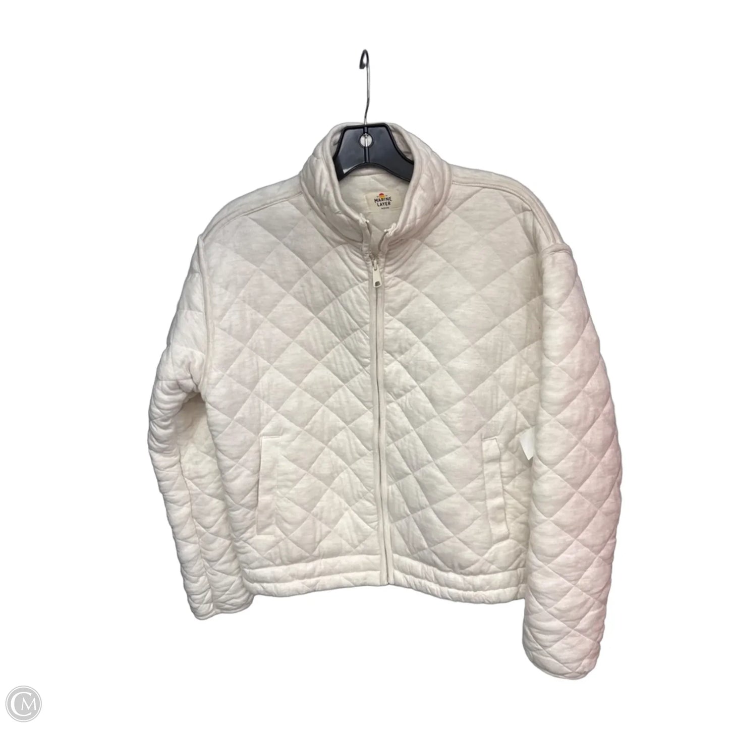 Jacket Puffer & Quilted By Marine Layer In Cream, Size: M