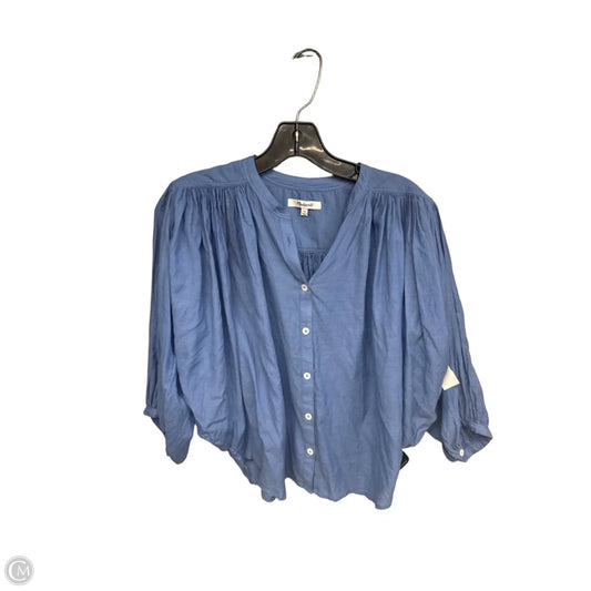 Top 3/4 Sleeve By Madewell In Blue, Size: Xs