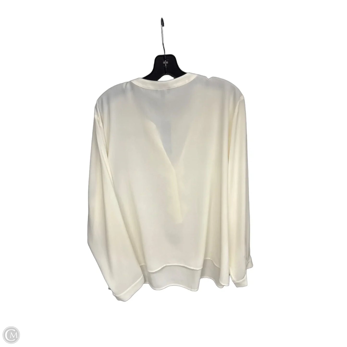 Blouse Long Sleeve By Talbots In Cream, Size: 2x