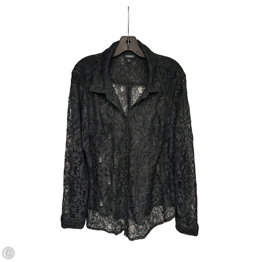 Top Long Sleeve By Torrid In Black, Size: 2x