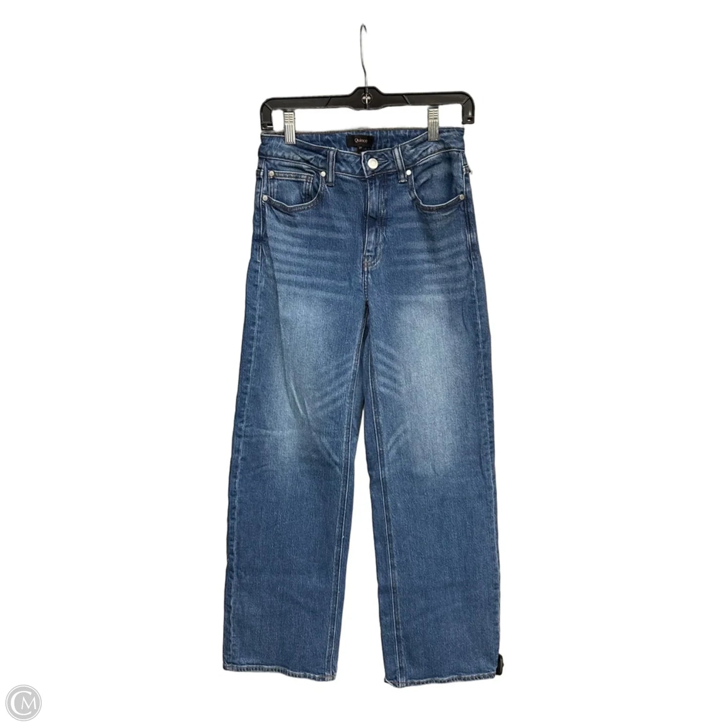 Jeans Straight By Quince In Blue Denim, Size: 4