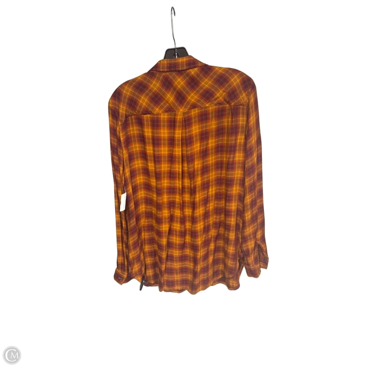 Top Long Sleeve By Terra & Sky In Plaid Pattern, Size: 1x