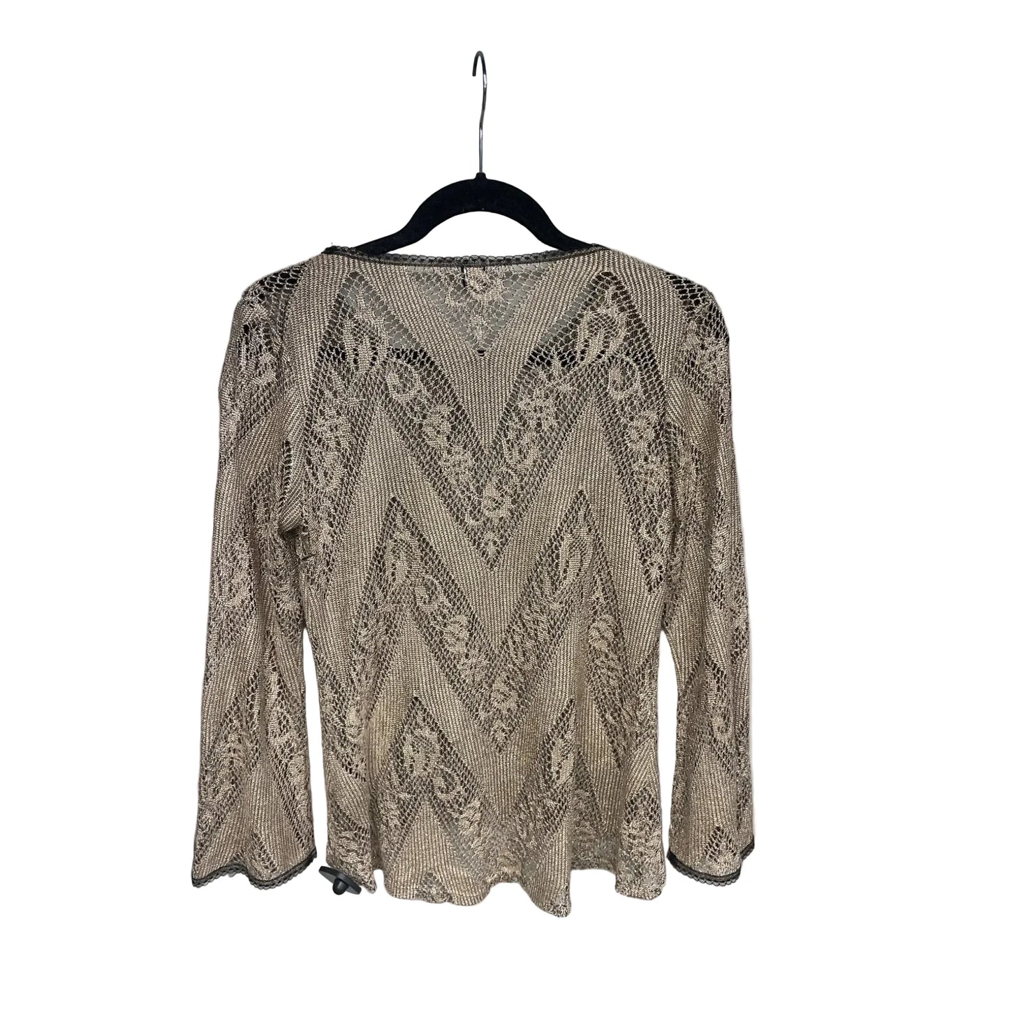 Top Long Sleeve By Only Hearts In Gold, Size: S