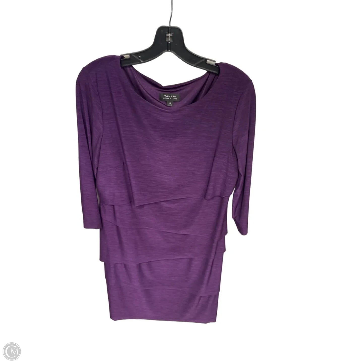 Dress Casual Midi By Tahari In Purple, Size: 12