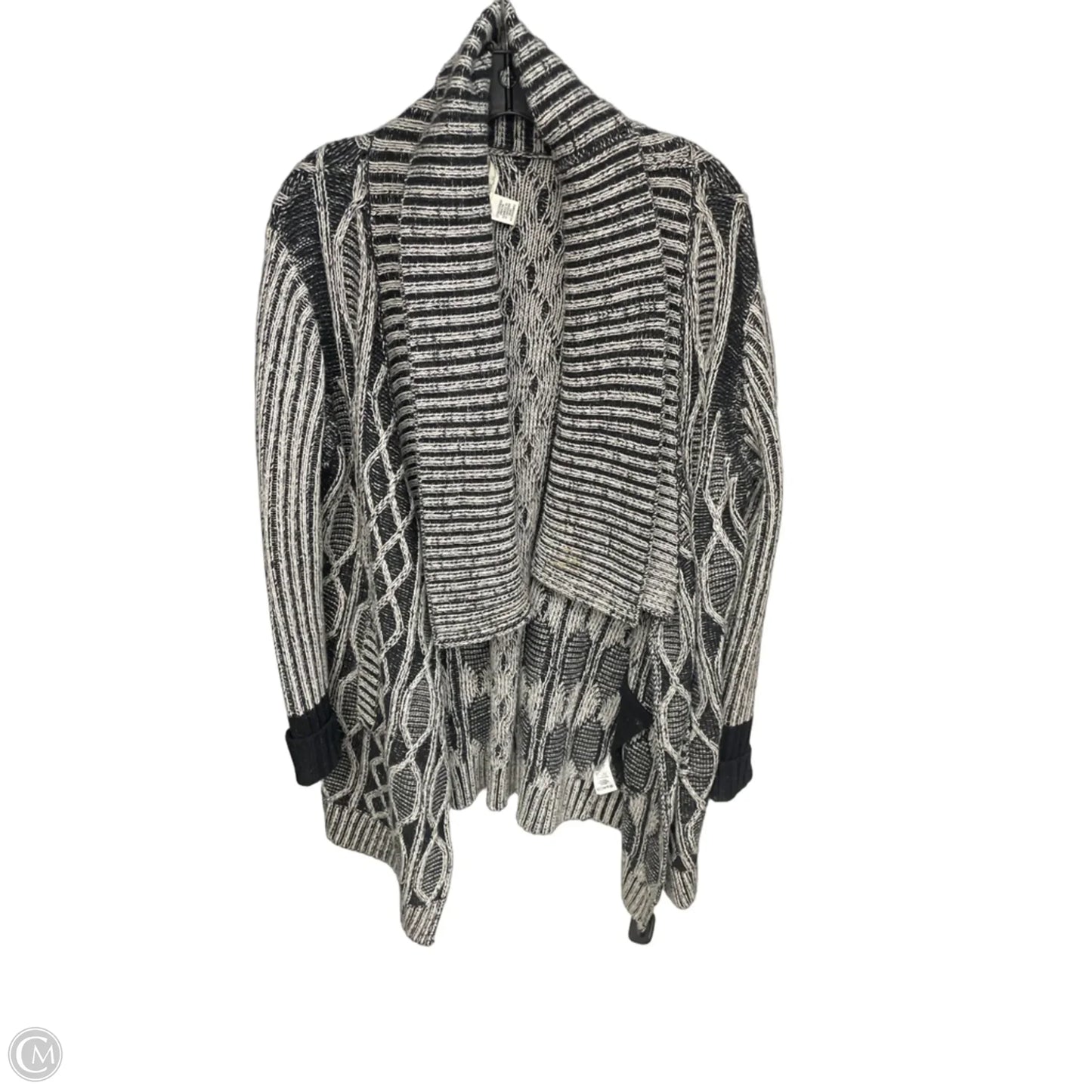 Sweater Cardigan By Max Studio In Black & White, Size: L