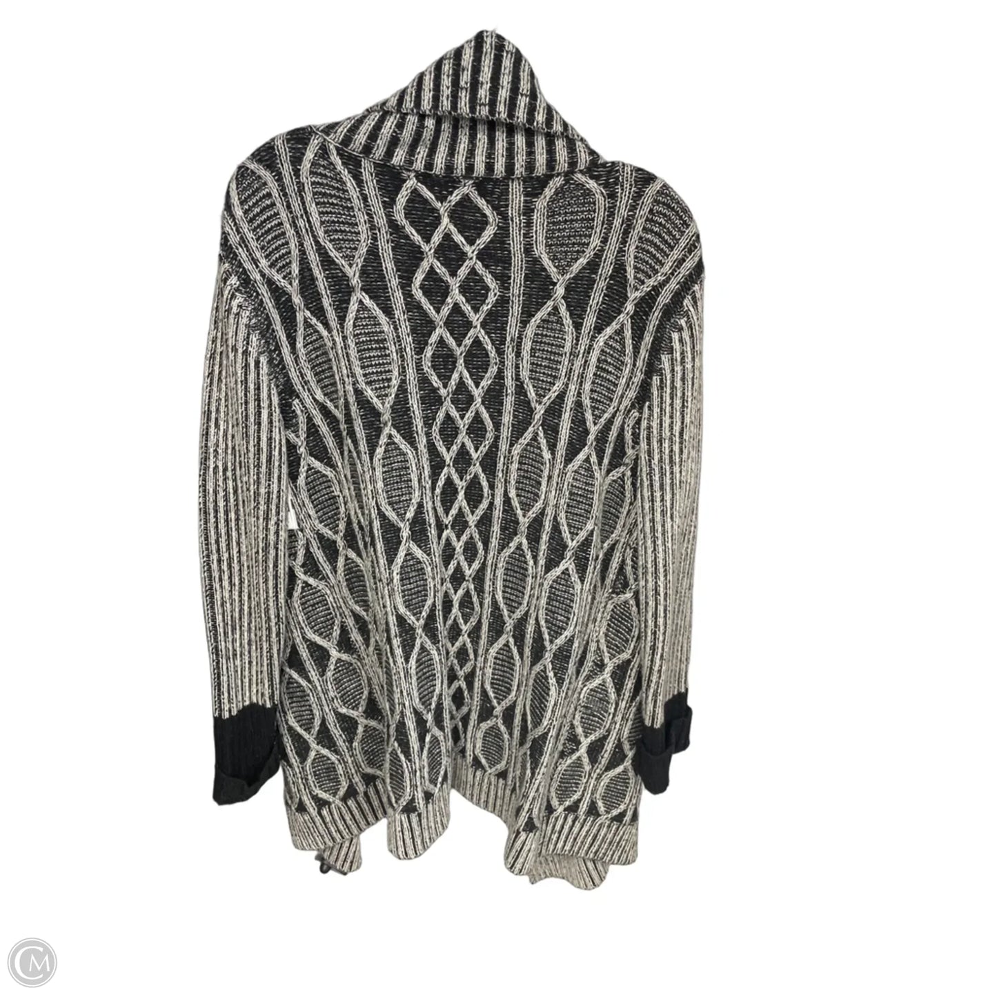 Sweater Cardigan By Max Studio In Black & White, Size: L