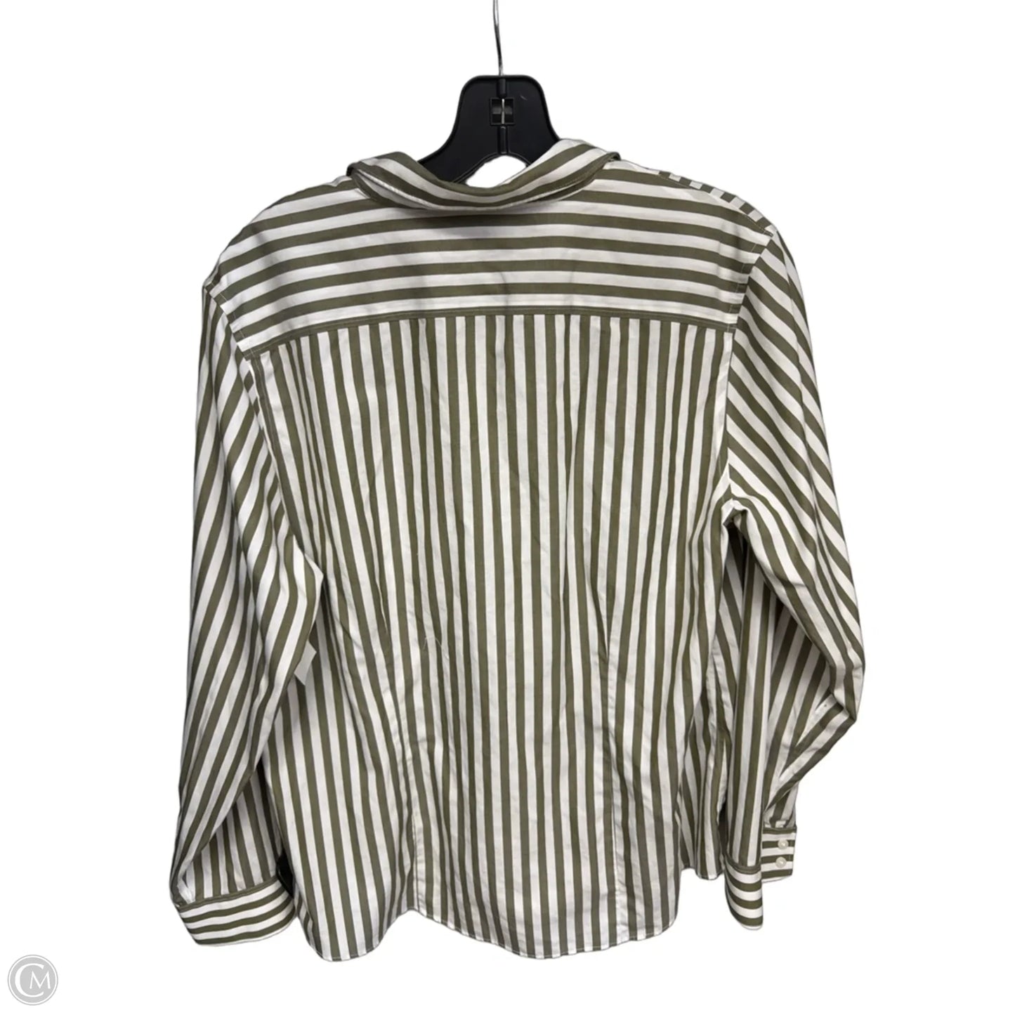 Top Long Sleeve By Lands End In Striped Pattern, Size: 12p