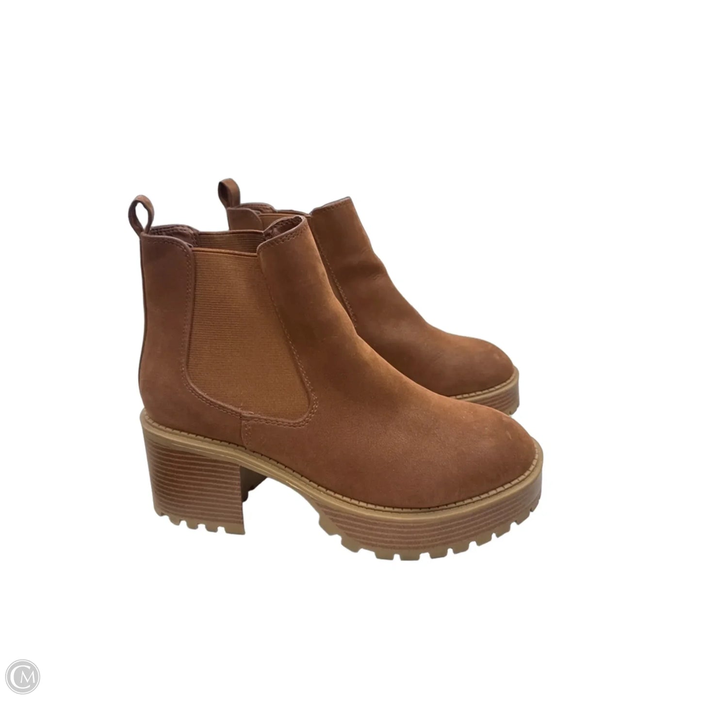 Boots Ankle Heels By Mia In Brown, Size: 9
