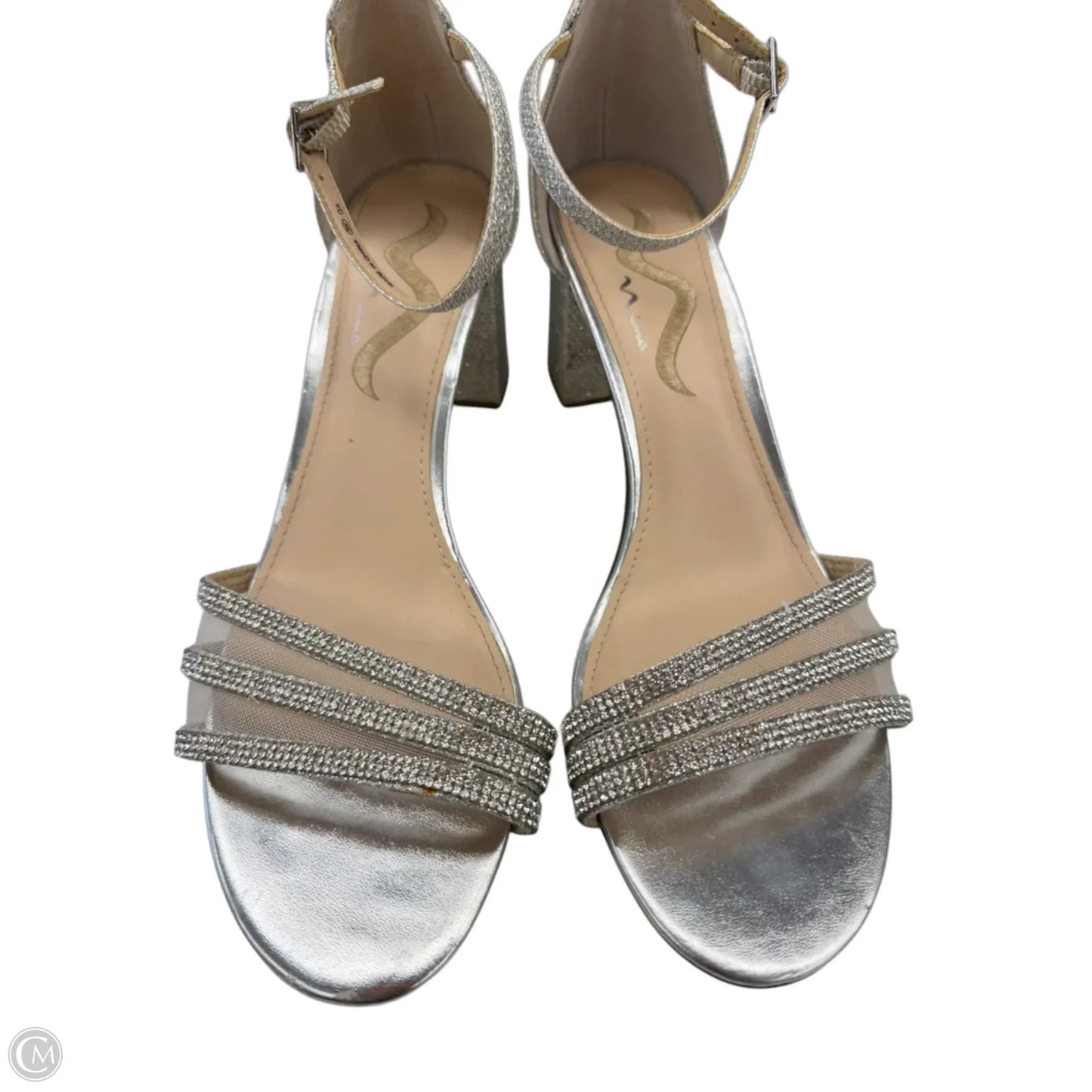 Shoes Heels Block By Nina In Silver, Size: 11
