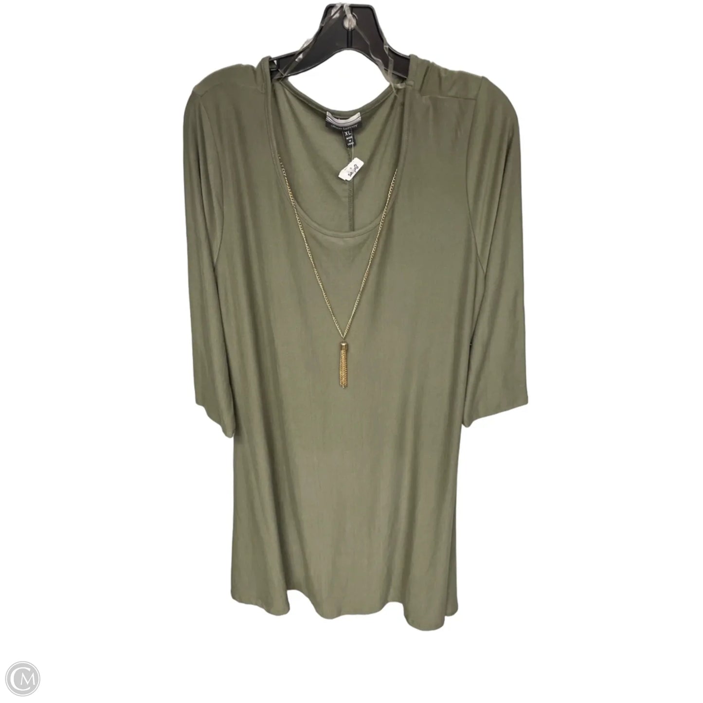 Dress Casual Midi By Allison Brittney In Green, Size: Xl