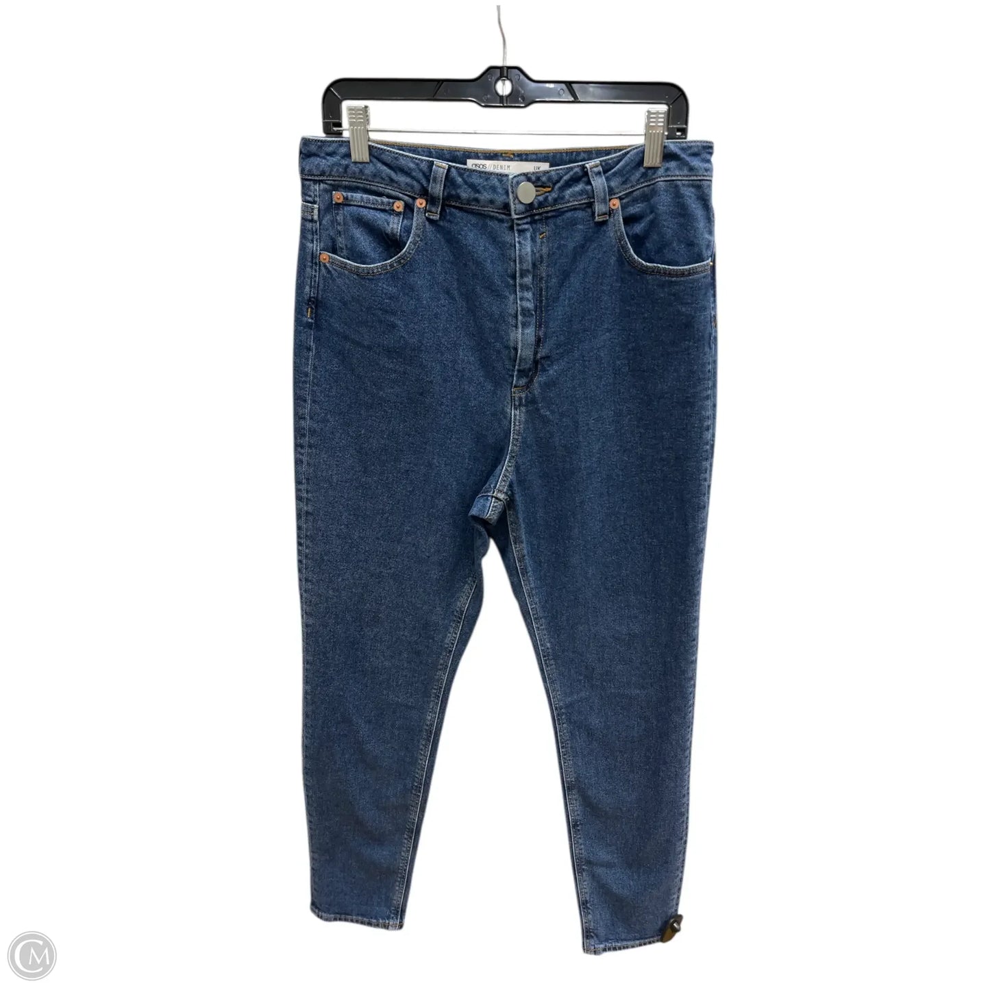 Jeans Straight By Asos In Blue, Size: 12