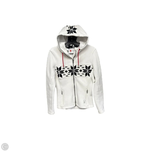 Sweatshirt Hoodie By Spyder In Black & White, Size: S