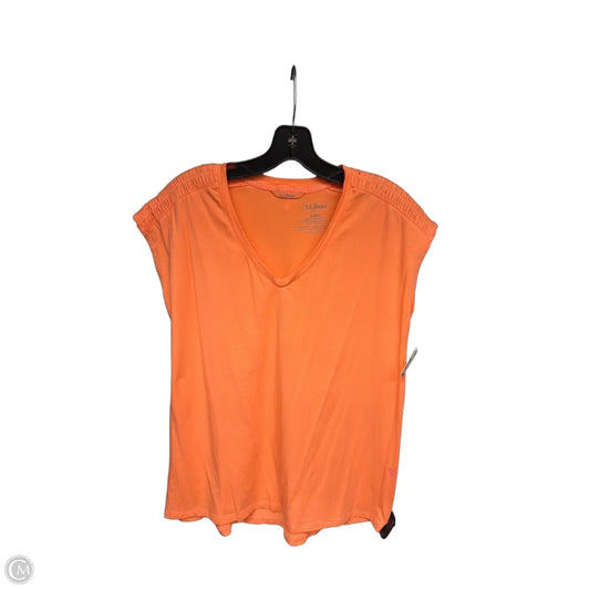 Athletic Top Short Sleeve By L.l. Bean In Orange, Size: S