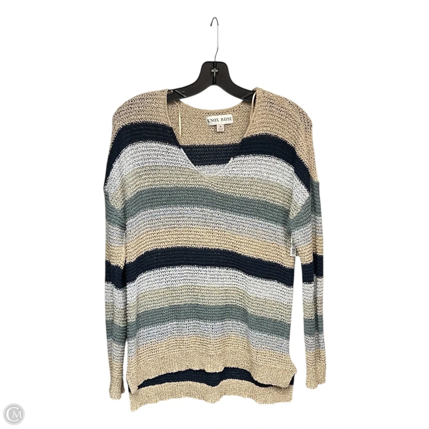 Sweater By Knox Rose In Striped Pattern, Size: M