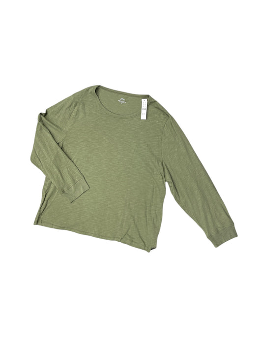 Top Long Sleeve By J. Crew In Green, Size: 3x