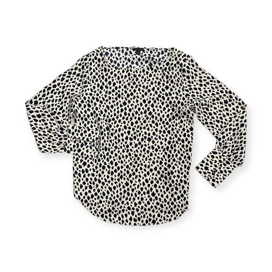 Animal Print Top Long Sleeve Ann Taylor, Size S