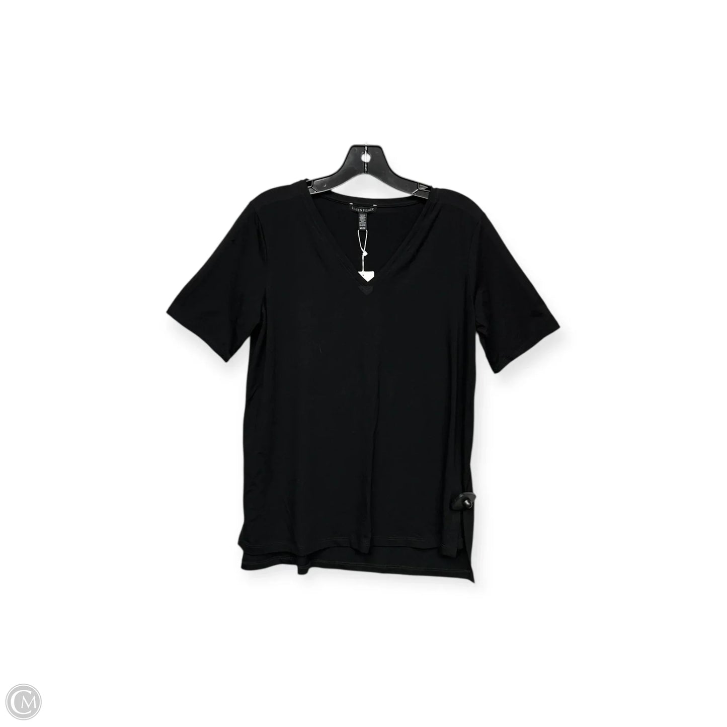 Top Short Sleeve Basic By Eileen Fisher In Black, Size: Xs
