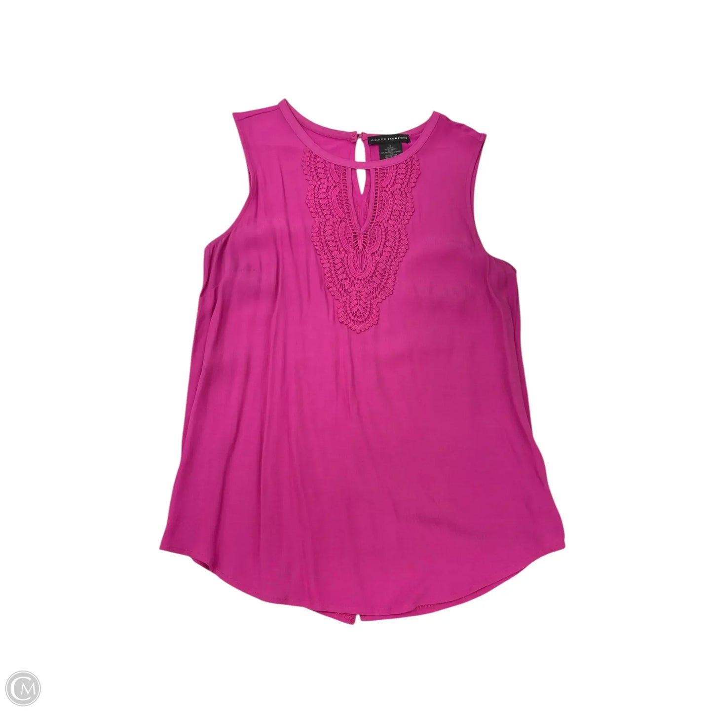 Top Sleeveless By Grace Elements In Pink, Size: S